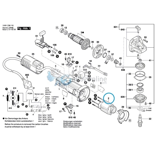 GWS%209-115%20S%20Taşlama%20Motor%20Sargısı%20/%20Yastık