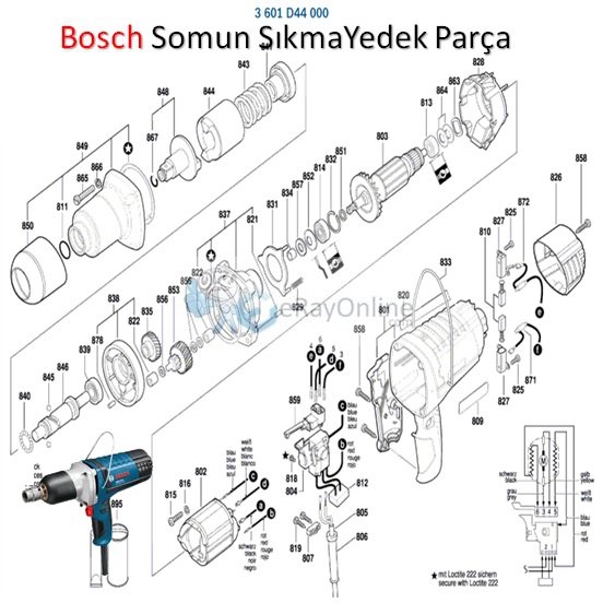 Bosch%20GDS%2030%20Somun%20Sıkma%20Yedek%20Parça