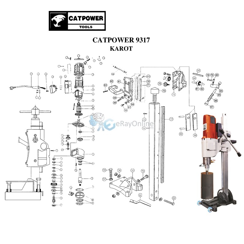 CATPOWER%209317%20KAROT%20MAKINASI%20YEDEK%20PARÇA