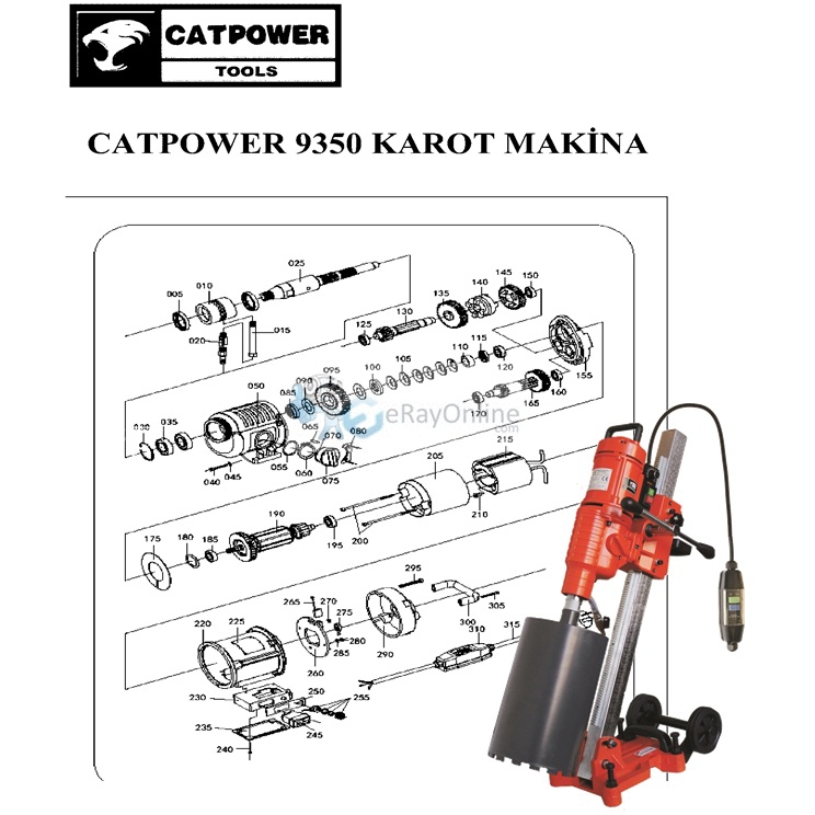 CATPOWER%209350%20KAROT%20MAKINASI%20YEDEK%20PARÇA