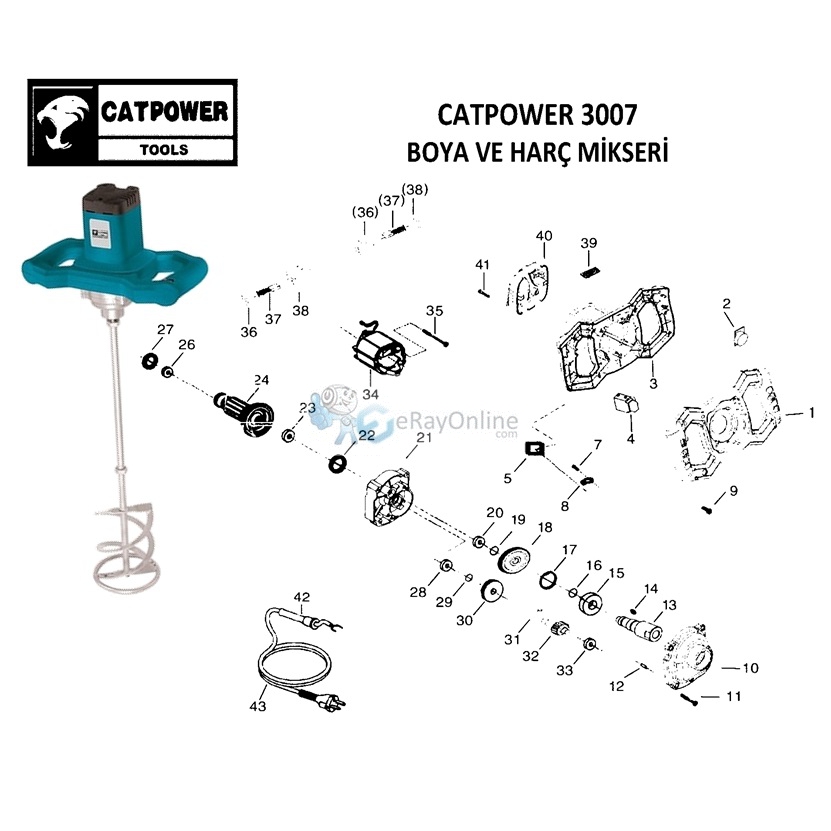 CATPOWER%203007%20BOYA%20VE%20HARÇ%20MİKSERİ%20YEDEK%20PARÇA