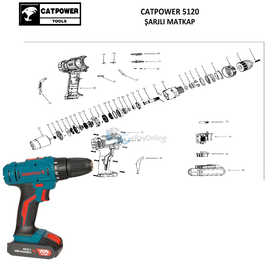CATPOWER%205120%20AKÜLÜ%20VİDALAMA%20YEDEK%20PARÇA