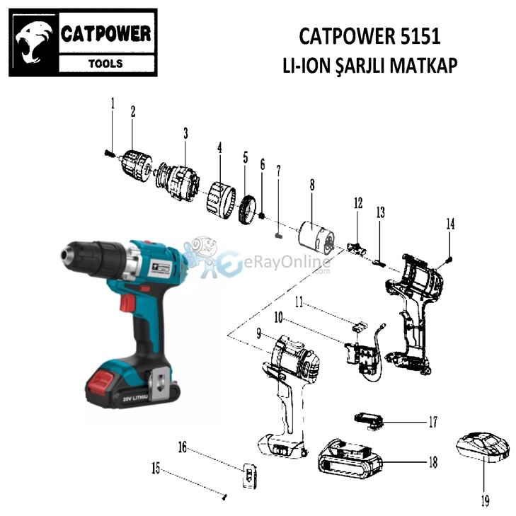 CATPOWER%205151%20AKÜLÜ%20VİDALAMA%20YEDEK%20PARÇA