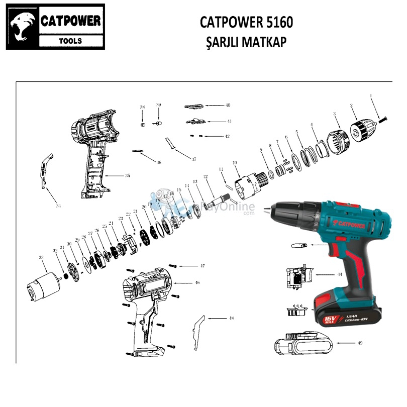 CATPOWER%205160%20AKÜLÜ%20VİDALAMA%20YEDEK%20PARÇA