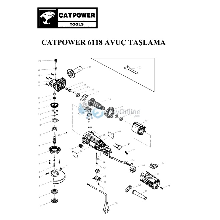 CATPOWER%206118%20AVUÇ%20TAŞLAMA%20YEDEK%20PARÇA