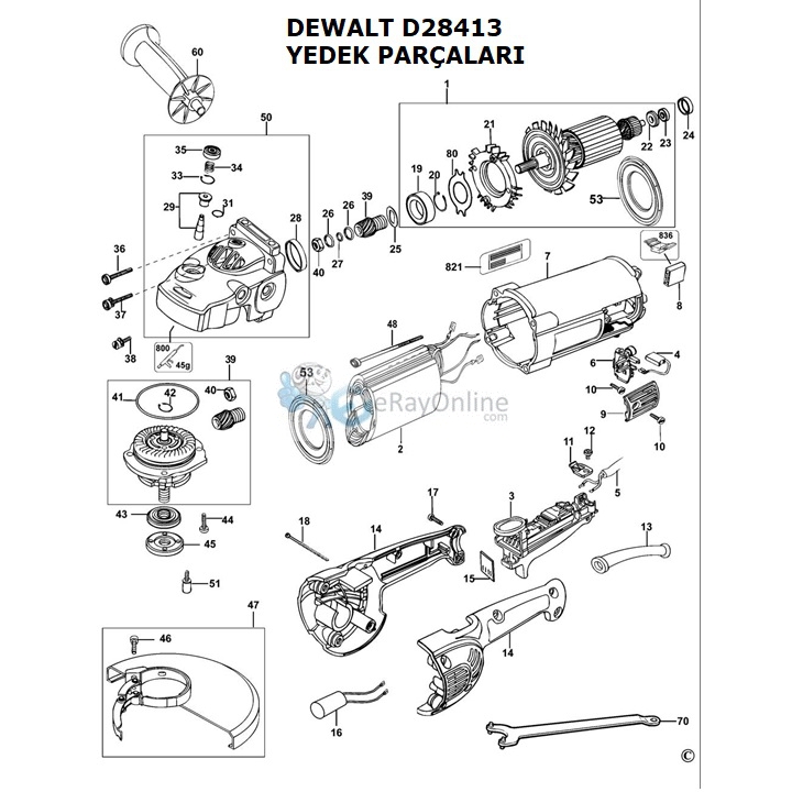Dewalt%20D28413%20Taşlama%20Yedek%20Parça