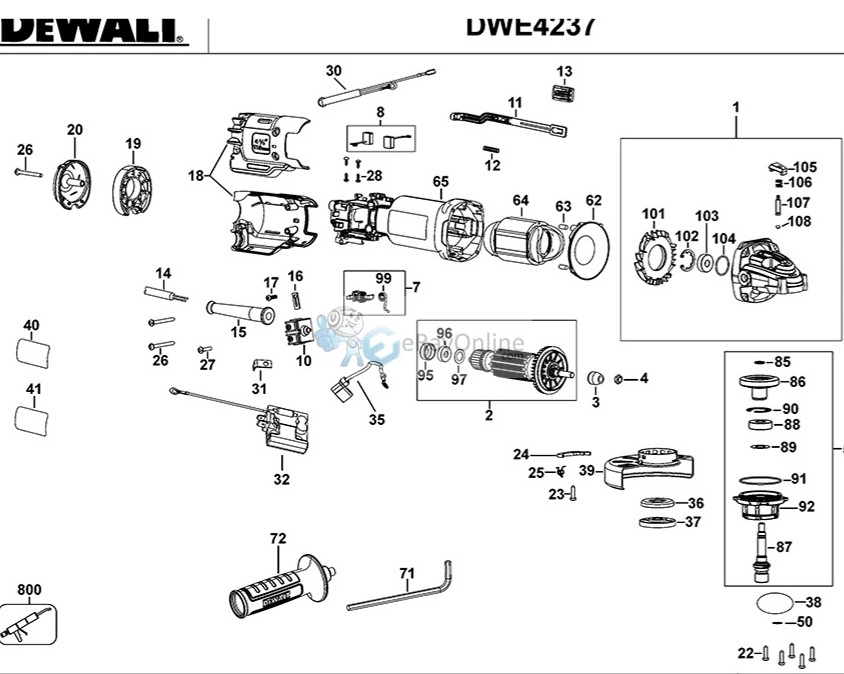 Dewalt%20DWE4237%20Taşlama%20Yedek%20Parça