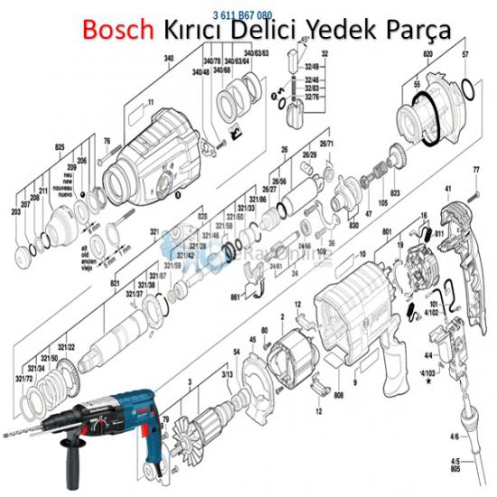 GBH 2000 Kırıcı-Delici Yedek Parça Endüvi