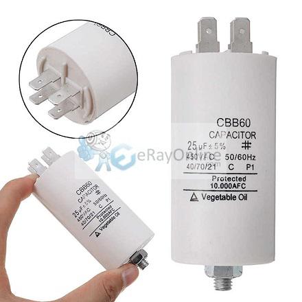 Vidalı 2 Uf 400V Daimi Motor Kondansatör